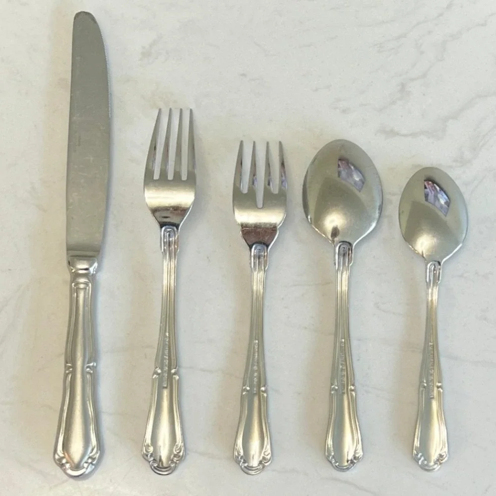 Wallace Empire 5‎ Piece Place Setting 18/10 Stainless Steel Flatware Replacement